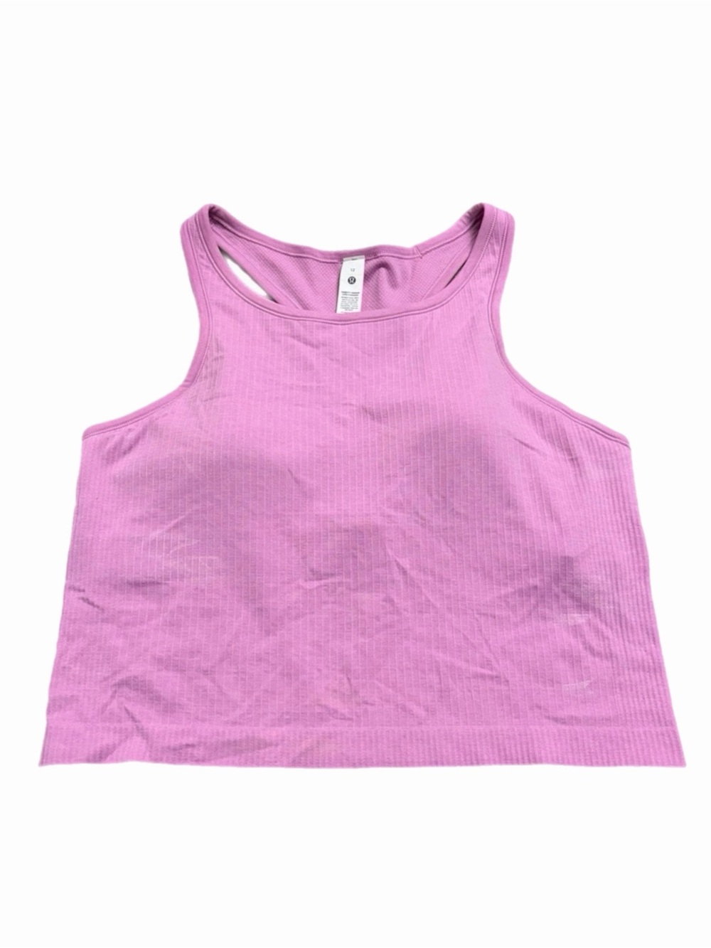Lululemon Ebb to Street Cropped Racerback Tank Top (Velvet Dust) Size 12